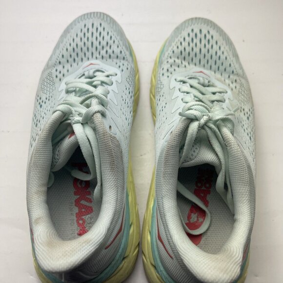 Hoka One One Women's Clifton 7 1110509 Light Green Yellow Sneaker Shoes Size 7.5 - Picture 10 of 11